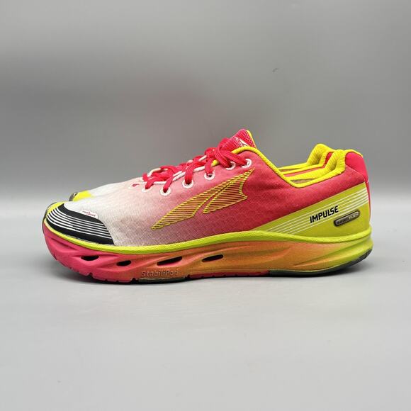 Altra Shoes Womens 9.5 Pink Yellow Zero Drop Impulse Running Athletic Sneakers - Picture 4 of 10